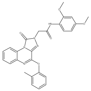 N-(2,4-dimethoxyphenyl)-2-(1-oxo-4-(o-tolyloxy)-[1,2,4]triazolo[4,3-a]quinoxalin-2(1H)-yl)acetamide结构式