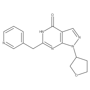 1,5-Dihydro-6-(3-pyridinylmethyl)-1-(tetrahydro-3-furanyl)-4H-pyrazolo[3,4-d]pyrimidin-4-one Structure