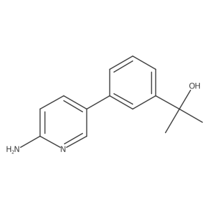 2-[3-(6-Aminopyridin-3-yl)phenyl]propan-2-ol结构式