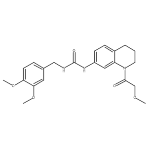 1-(3,4-Dimethoxybenzyl)-3-(1-(2-methoxyacetyl)-1,2,3,4-tetrahydroquinolin-7-yl)urea Structure