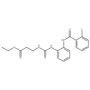 Ethyl 3-(3-(2-(2-fluorobenzamido)phenyl)ureido)propanoate Structure