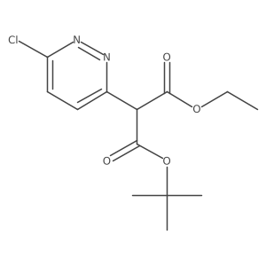 1-Tert-butyl 3-ethyl 2-(6-chloropyridazin-3-yl)malonate结构式