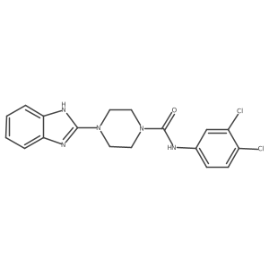 4-(1H-benzo[d]imidazol-2-yl)-N-(3,4-dichlorophenyl)piperazine-1-carboxamide Structure