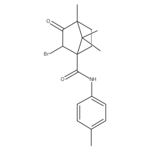 2-Bromo-4,7,7-trimethyl-3-oxo-bicyclo[2.2.1]heptane-1-carboxylic acid p-tolylamide Structure