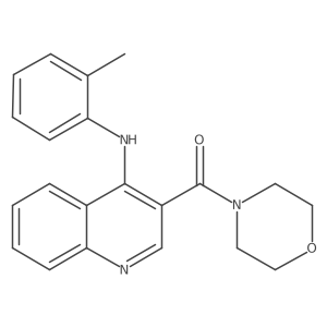 N-(2-methylphenyl)-3-(morpholin-4-ylcarbonyl)quinolin-4-amine Structure