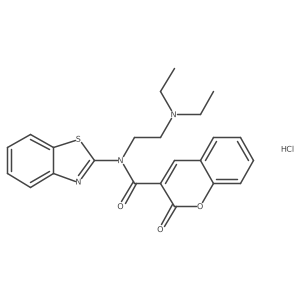 N-(benzo[d]thiazol-2-yl)-N-(2-(diethylamino)ethyl)-2-oxo-2H-chromene-3-carboxamide hydrochloride Structure