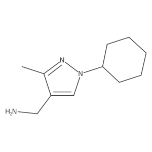 (1-cyclohexyl-3-methyl-1H-pyrazol-4-yl)methanamine Structure