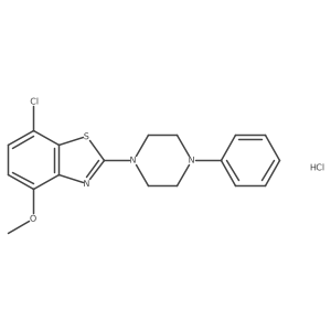 7-Chloro-4-methoxy-2-(4-phenylpiperazin-1-yl)benzo[d]thiazole hydrochloride结构式