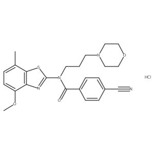 4-cyano-N-(4-methoxy-7-methylbenzo[d]thiazol-2-yl)-N-(3-morpholinopropyl)benzamide hydrochloride Structure