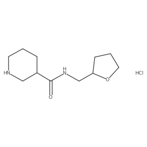 N-((Tetrahydrofuran-2-yl)methyl)piperidine-3-carboxamide hydrochloride结构式