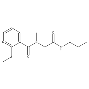 N-methyl-2-methylsulfanyl-N-[2-oxo-2-(propylamino)ethyl]pyridine-3-carboxamide结构式