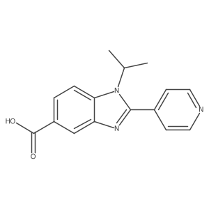 1-Propan-2-yl-2-pyridin-4-ylbenzimidazole-5-carboxylic acid结构式