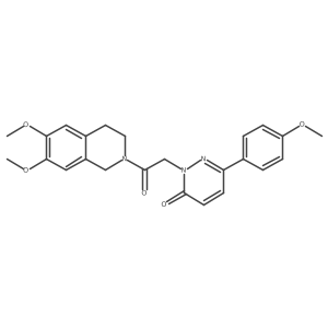 2-(2-(6,7-dimethoxy-3,4-dihydroisoquinolin-2(1H)-yl)-2-oxoethyl)-6-(4-methoxyphenyl)pyridazin-3(2H)-one结构式