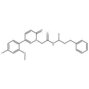2-[3-(4-fluoro-2-methoxyphenyl)-6-oxopyridazin-1(6H)-yl]-N-(4-phenylbutan-2-yl)acetamide结构式