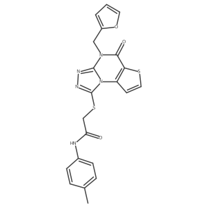 2-((4-(furan-2-ylmethyl)-5-oxo-4,5-dihydrothieno[2,3-e][1,2,4]triazolo[4,3-a]pyrimidin-1-yl)thio)-N-(p-tolyl)acetamide Structure
