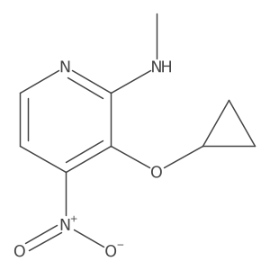 3-Cyclopropoxy-N-methyl-4-nitropyridin-2-amine结构式
