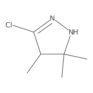 3-Chloro-4,5-dihydro-4,5,5-trimethyl-1h-pyrazole结构式
