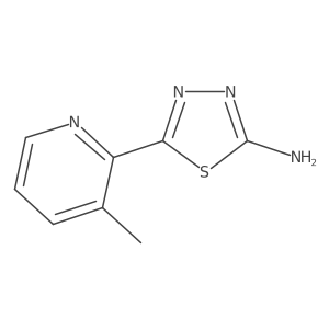 2-Amino-5-(3-methyl-2-pyridyl)-1,3,4-thiadiazole结构式