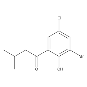 1-(3-Bromo-5-chloro-2-hydroxyphenyl)-3-methylbutan-1-one Structure