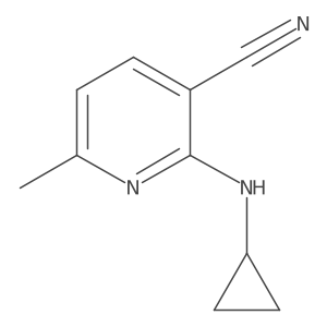 2-(Cyclopropylamino)-6-methylpyridine-3-carbonitrile结构式