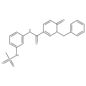1-benzyl-N-(3-(methylsulfonamido)phenyl)-6-oxo-1,6-dihydropyridazine-3-carboxamide Structure