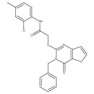 2-({3-benzyl-4-oxo-3H,4H-thieno[3,2-d]pyrimidin-2-yl}sulfanyl)-N-(2-chloro-4-methylphenyl)acetamide结构式