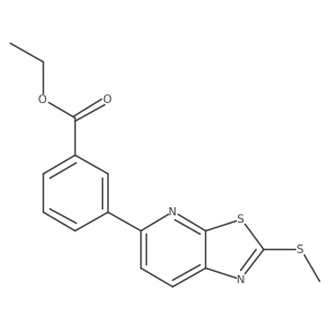 Ethyl 3-(2-(methylthio)thiazolo[5,4-b]pyridin-5-yl)benzoate结构式
