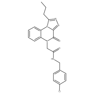 N-(4-chlorobenzyl)-2-(4-oxo-1-propyl[1,2,4]triazolo[4,3-a]quinoxalin-5(4H)-yl)acetamide结构式