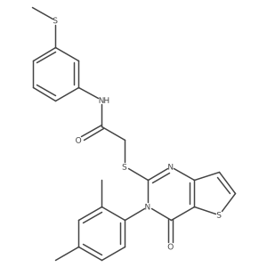 2-{[3-(2,4-dimethylphenyl)-4-oxo-3,4-dihydrothieno[3,2-d]pyrimidin-2-yl]sulfanyl}-N-[3-(methylsulfanyl)phenyl]acetamide结构式