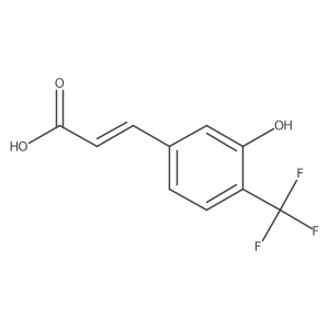 3-[3-Hydroxy-4-(trifluoromethyl)phenyl]prop-2-enoic acid Structure