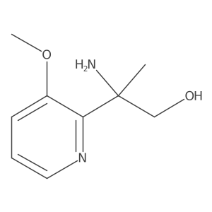 2-Amino-2-(3-methoxypyridin-2-yl)propan-1-ol结构式