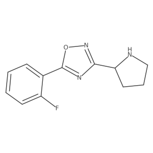 5-(2-Fluorophenyl)-3-(pyrrolidin-2-yl)-1,2,4-oxadiazole结构式