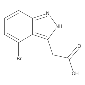 2-(4-bromo-2H-indazol-3-yl)acetic acid结构式