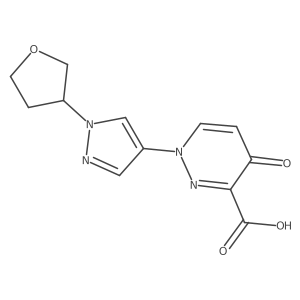1,4-Dihydro-4-oxo-1-[1-(tetrahydro-3-furanyl)-1h-pyrazol-4-yl]-3-pyridazinecarboxylic acid结构式