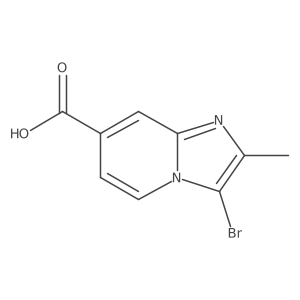 3-Bromo-2-methylimidazo[1,2-a]pyridine-7-carboxylic acid结构式
