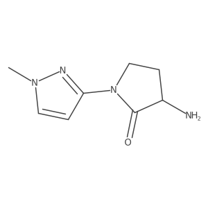 3-amino-1-(1-methyl-1H-pyrazol-3-yl)pyrrolidin-2-one Structure