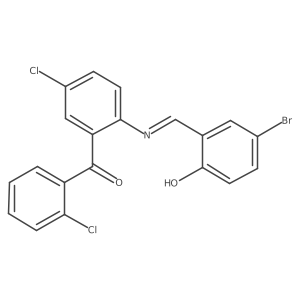 (Z)-(2-((5-bromo-2-hydroxybenzylidene)amino)-5-chlorophenyl)(2-chlorophenyl)methanone Structure