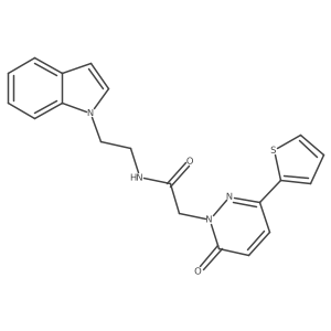 N-[2-(1H-indol-1-yl)ethyl]-2-[6-oxo-3-(thiophen-2-yl)pyridazin-1(6H)-yl]acetamide结构式
