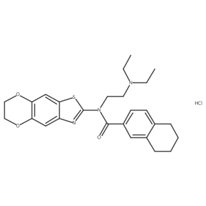 N-(2-(diethylamino)ethyl)-N-(6,7-dihydro-[1,4]dioxino[2',3':4,5]benzo[1,2-d]thiazol-2-yl)-5,6,7,8-tetrahydronaphthalene-2-carboxamide hydrochloride Structure