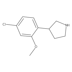 3-(4-Chloro-2-methoxyphenyl)pyrrolidine Structure
