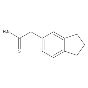 2-(2,3-dihydro-1H-inden-5-yl)ethanethioamide Structure
