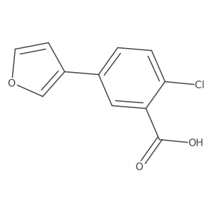 2-Chloro-5-(furan-3-yl)benzoic acid Structure
