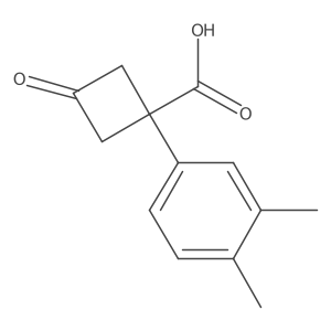 1-(3,4-Dimethylphenyl)-3-oxocyclobutane-1-carboxylic acid Structure
