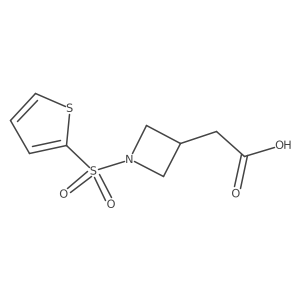 3-Azetidineacetic acid, 1-(2-thienylsulfonyl)-结构式