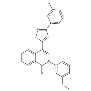 2-(3-methoxyphenyl)-4-(3-(m-tolyl)-1,2,4-oxadiazol-5-yl)isoquinolin-1(2H)-one结构式