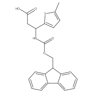 (3S)-3-({[(9H-fluoren-9-yl)methoxy]carbonyl}amino)-3-(5-methylthiophen-2-yl)propanoic acid结构式