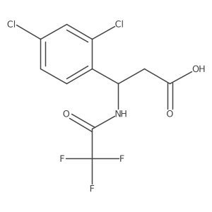 3-(2,4-Dichlorophenyl)-3-(2,2,2-trifluoroacetamido)propanoic acid结构式