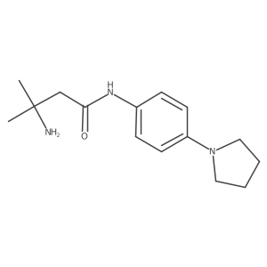 Butanamide, 3-amino-3-methyl-N-[4-(1-pyrrolidinyl)phenyl]- Structure