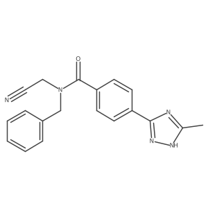 n-Benzyl-n-(cyanomethyl)-4-(5-methyl-1h-1,2,4-triazol-3-yl)benzamide结构式
