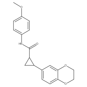 2-(2,3-dihydro-1,4-benzodioxin-6-yl)-N-(4-methoxyphenyl)cyclopropanecarboxamide Structure
